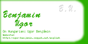 benjamin ugor business card