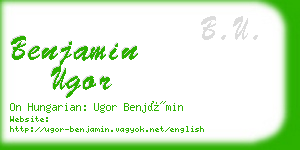 benjamin ugor business card